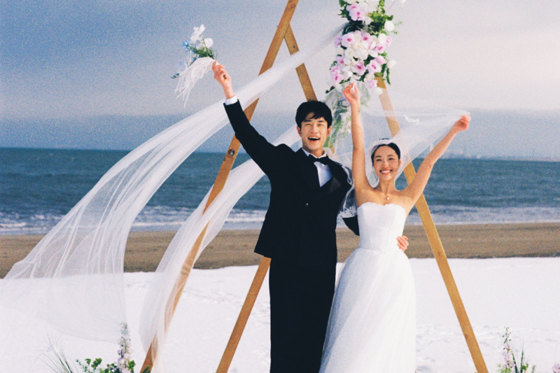 在北海道无人的海边举办了目的地婚礼 日本婚纱照 日本旅拍 尼鹿摄影旧站作品